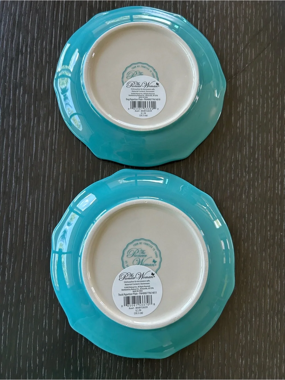 Pioneer Woman Holiday Floral Animal Themed 6.5” Appetizer Plates Set of 2 NWT